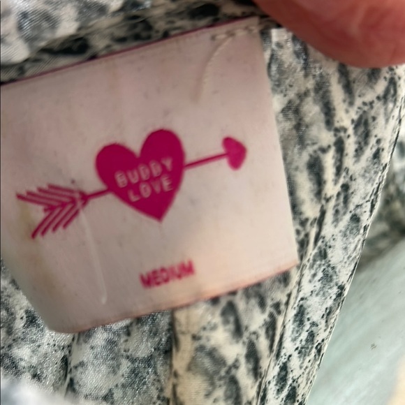 Buddy Love Grey and Cream Ruffled mini dress Size M - Picture 7 of 10